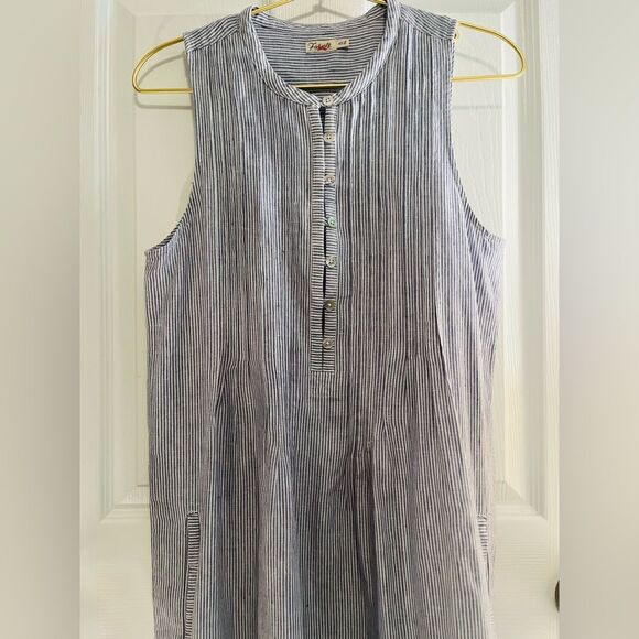 Faherty Sleeveless Linen Dress - Picture 5 of 11